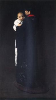 威廉 梅裡特 查斯 Mother and Child aka The First Portrait 威廉 梅裡特 查斯 Mother and Child aka The First Portrait